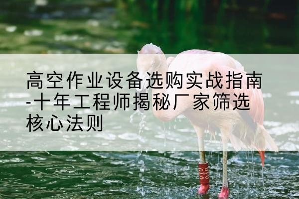 城西剪叉式升降机厂家-高空作业设备选购实战指南-十年工程师揭秘厂家筛选核心法则