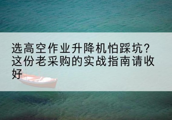 城西高空作业升降机厂家推荐-选高空作业升降机怕踩坑？这份老采购的实战指南请收好