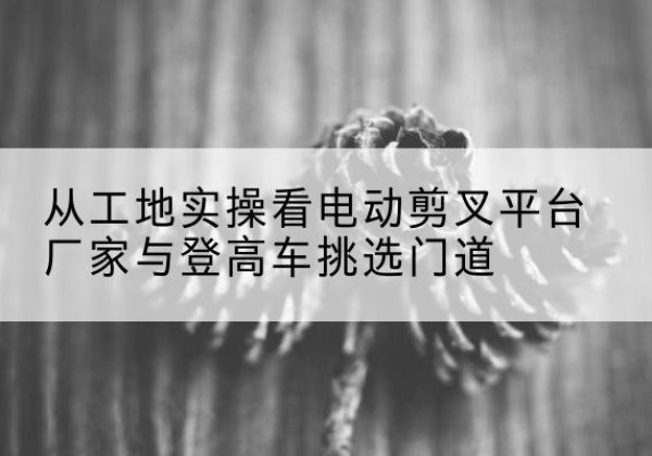 城西电动剪叉升降平台厂家-从工地实操看电动剪叉平台厂家与登高车挑选门道